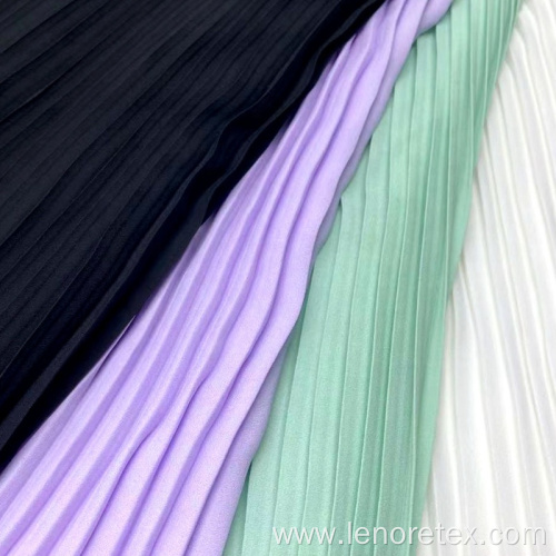 Polyester 75D Woven Georgette Moss Crepe Pleated Fabric